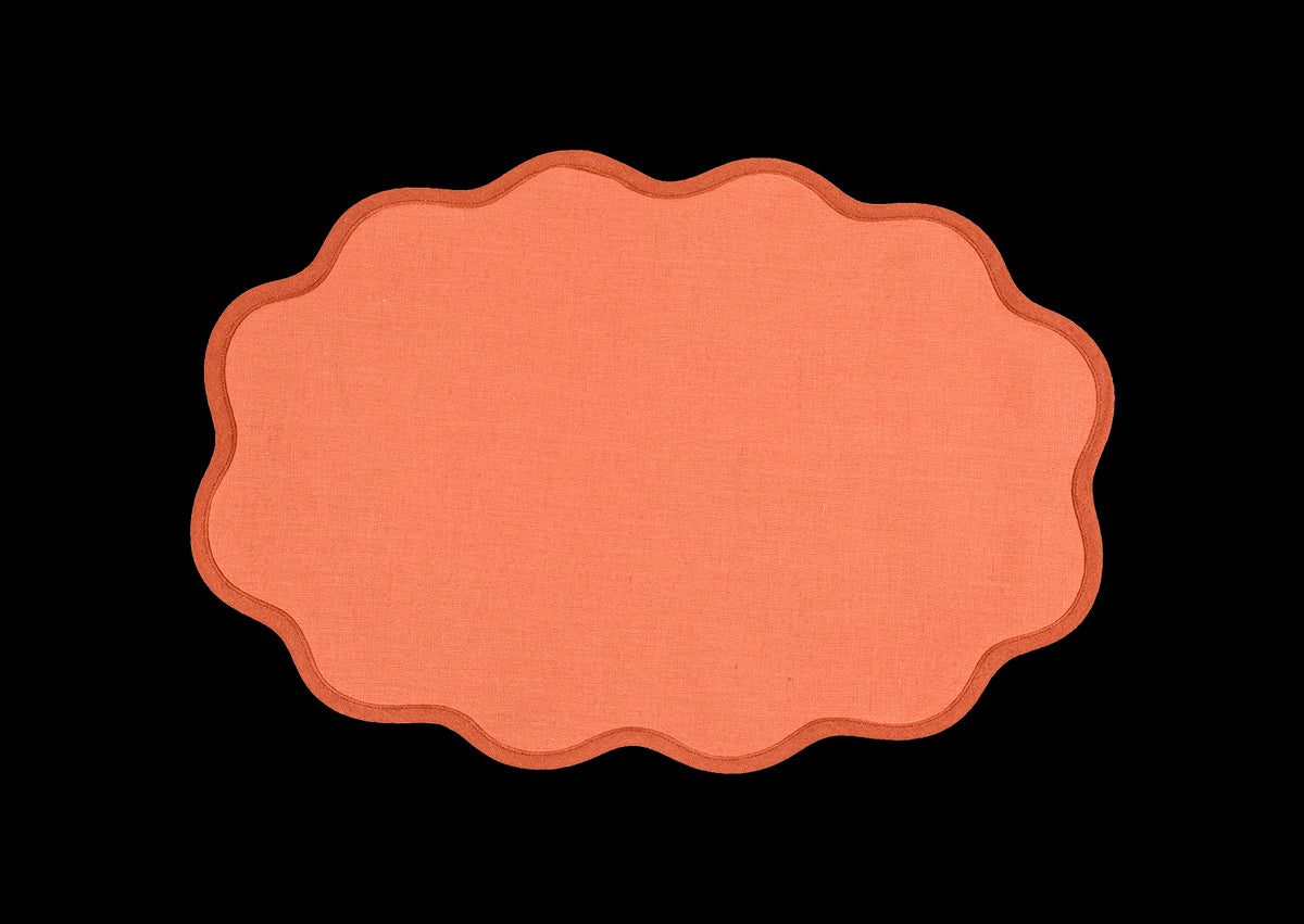 Scallop Edge Oval Placemat, Set of 4