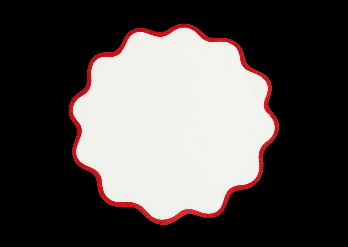 Scallop Edge Circle Placemat, Set of 4