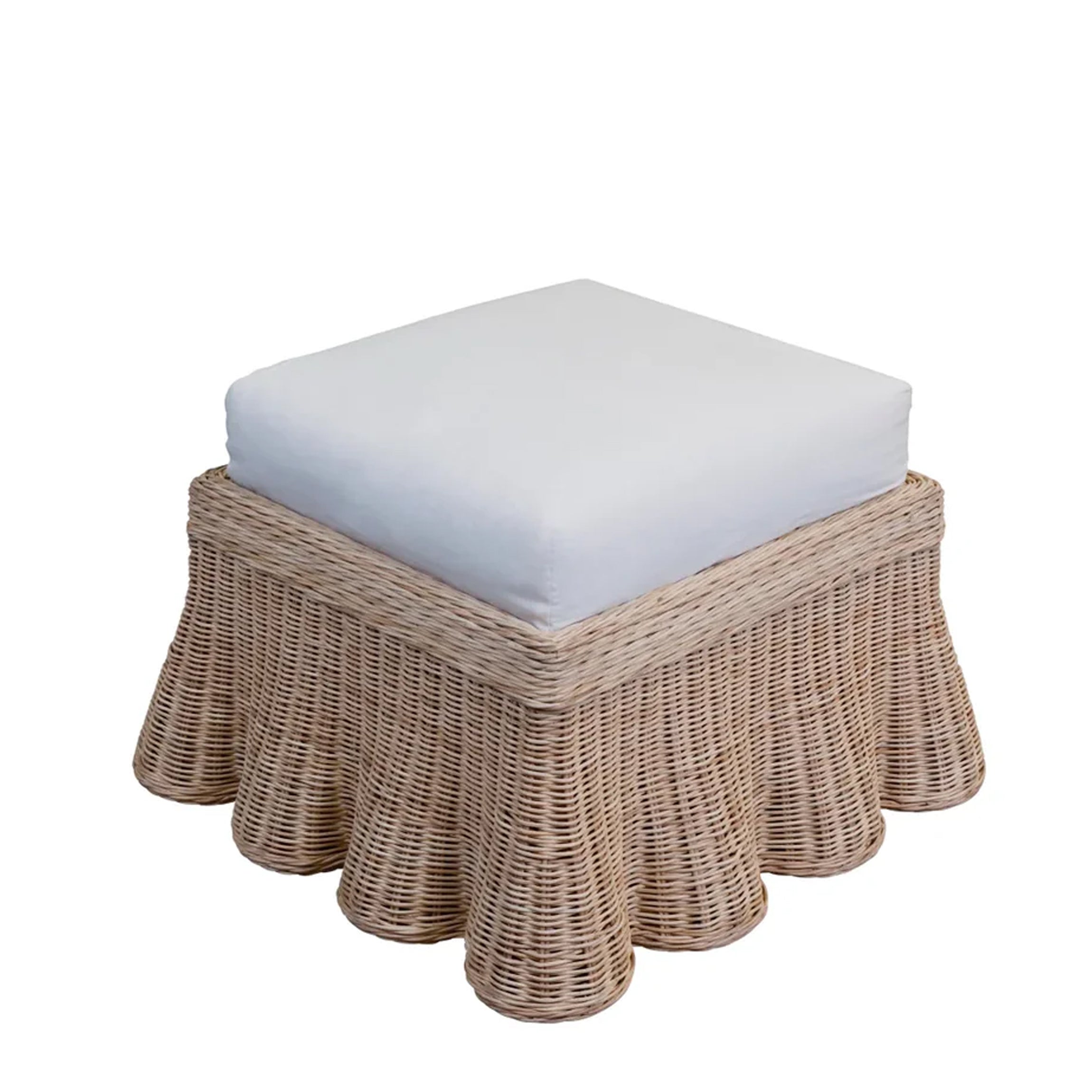 Scallop Square Ottoman