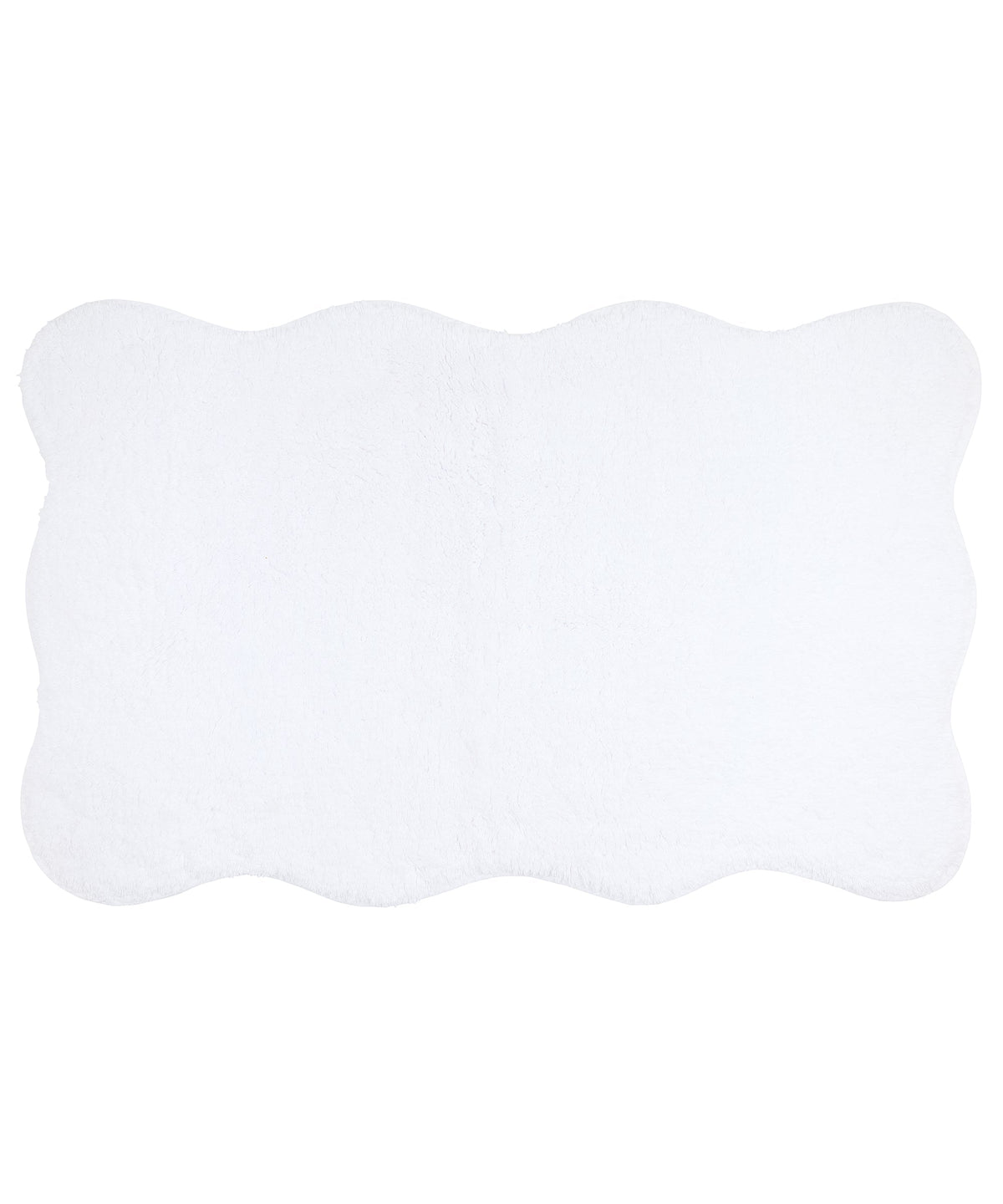 Scalloped White Wavy Bath Mat Rebecca Udall 