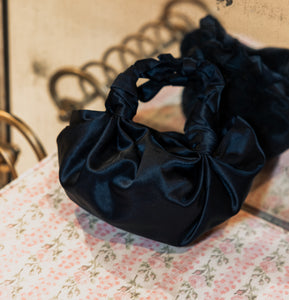 Midnight Navy NLA Silk Knot Bag