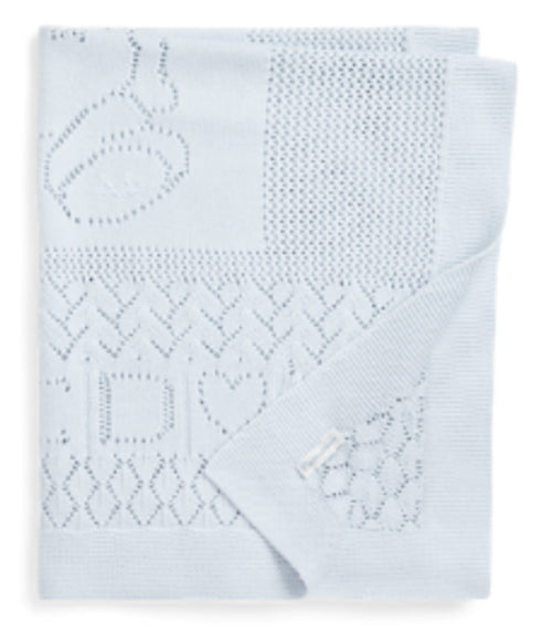 Pointelle-Knit Cotton Baby Blanket