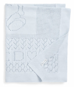 Pointelle-Knit Cotton Baby Blanket