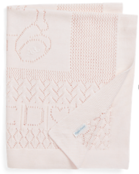 Pointelle-Knit Cotton Baby Blanket