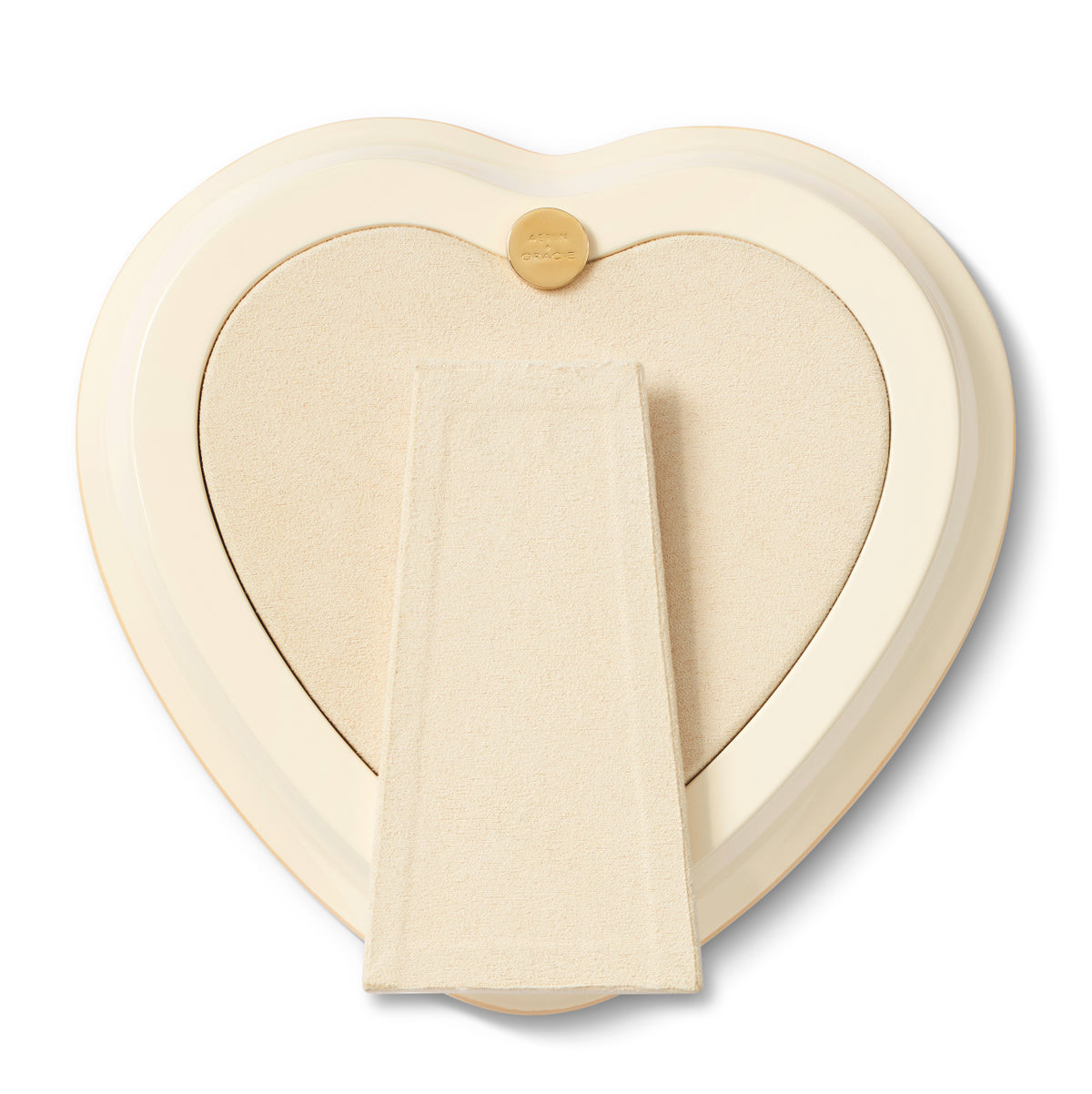 AERIN & Gracie Heathcote Lacquer Heart Frame, Cream