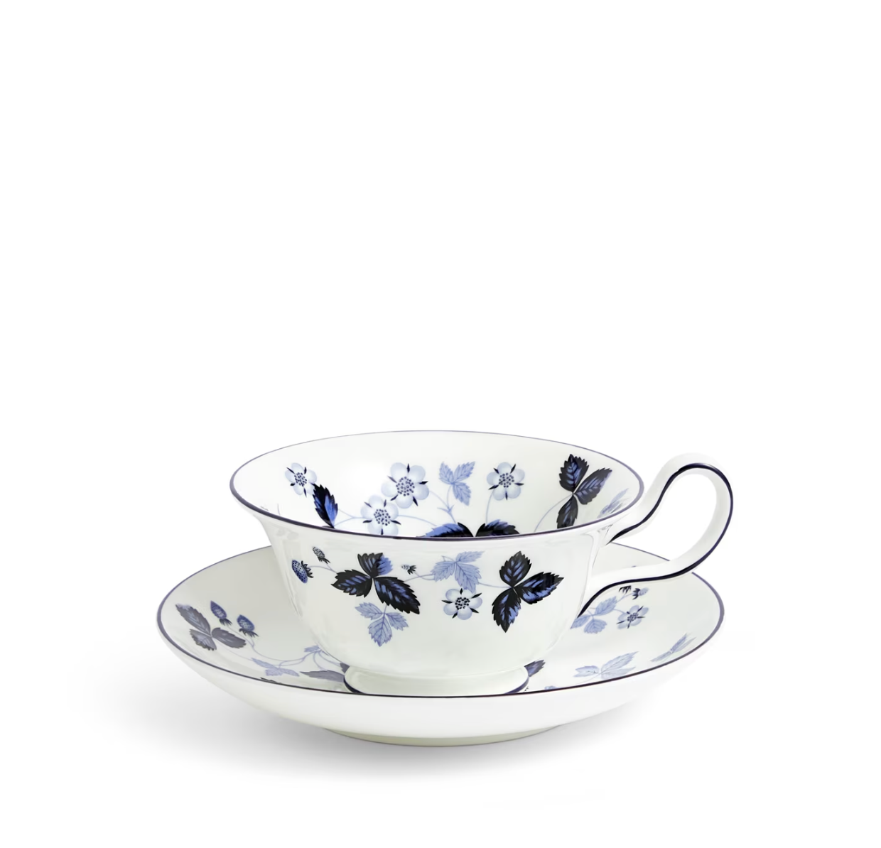 Wild Strawberry Inky Blue Teacup Saucer 5.9floz