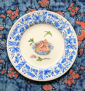 Delft Plates in Pomegranates, Set of 4