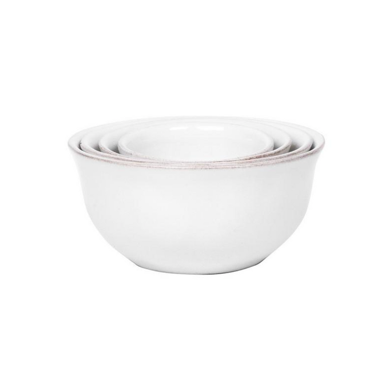 Puro Nesting Prep Bowl, Set of 4pc in Whitewash