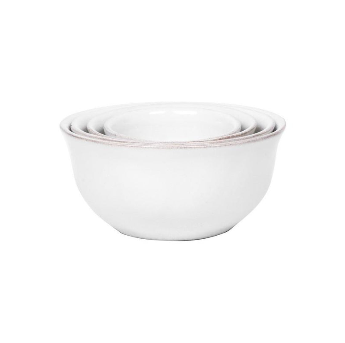 Puro Nesting Prep Bowl, Set of 4pc in Whitewash