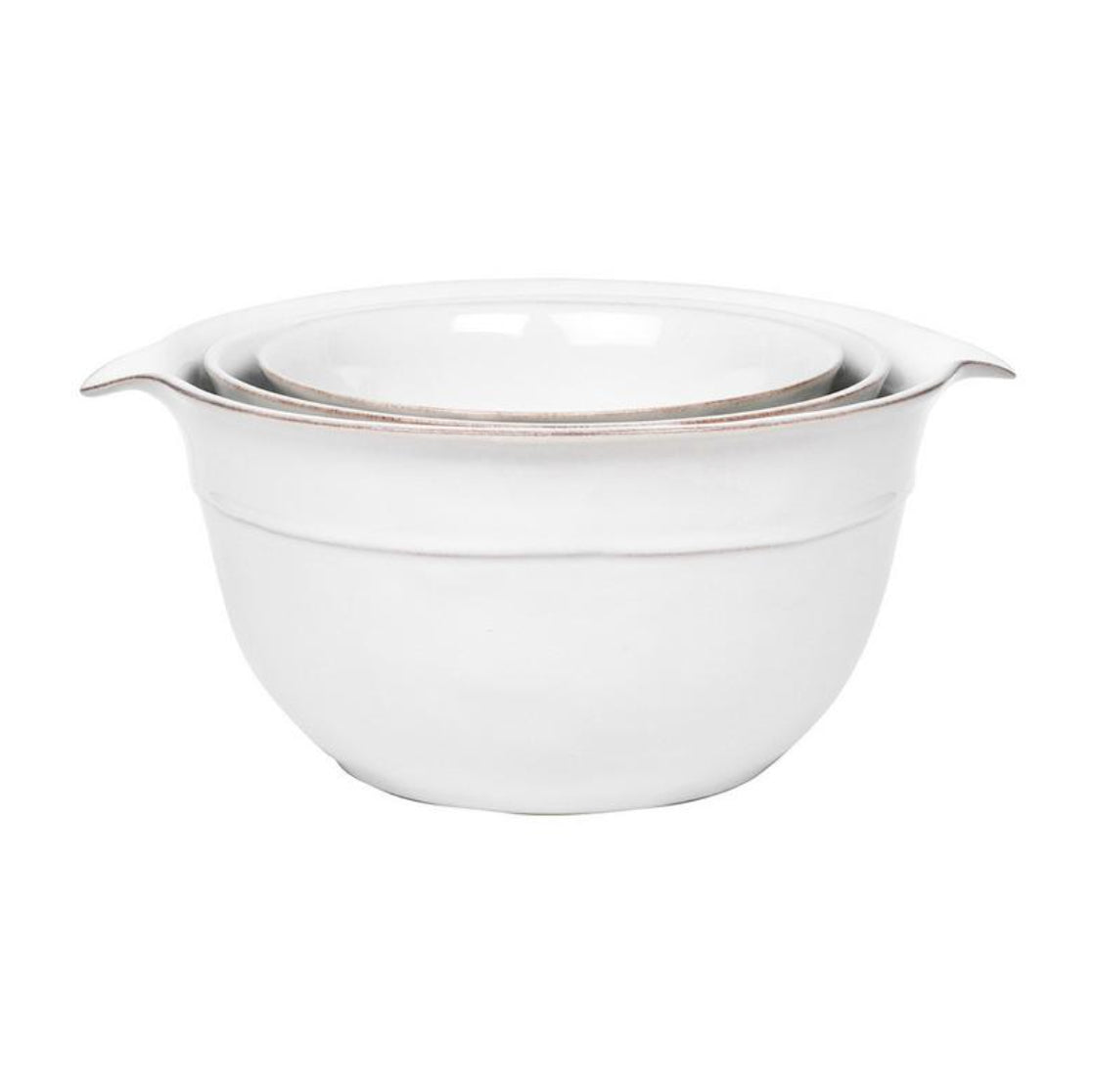 Puro Nesting Serving Bowl, Set of 3 in Whitewash