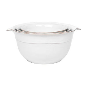 Puro Nesting Serving Bowl, Set of 3 in Whitewash