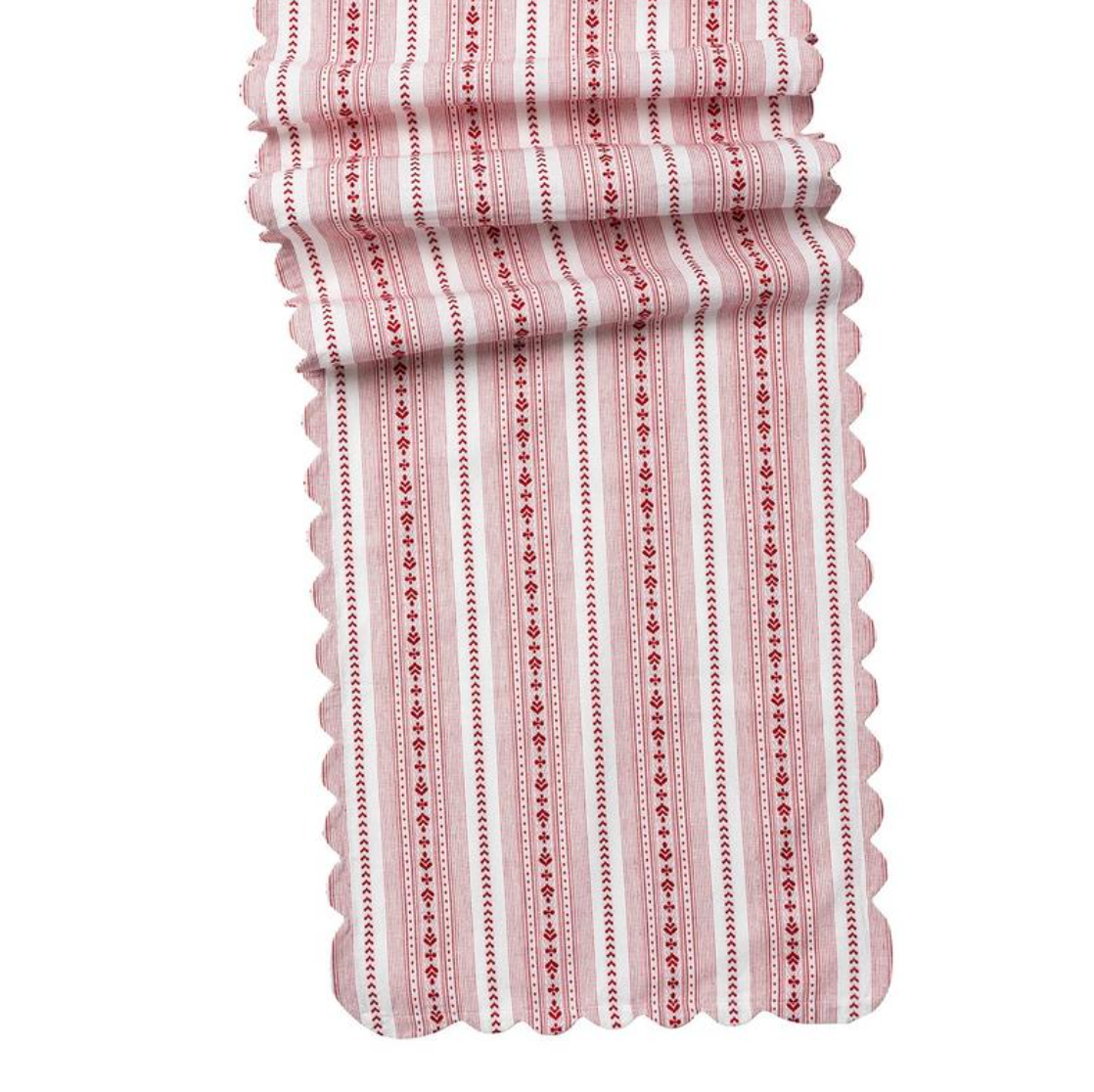 Villa Stripe 18" x 90" Table Runner in Ruby