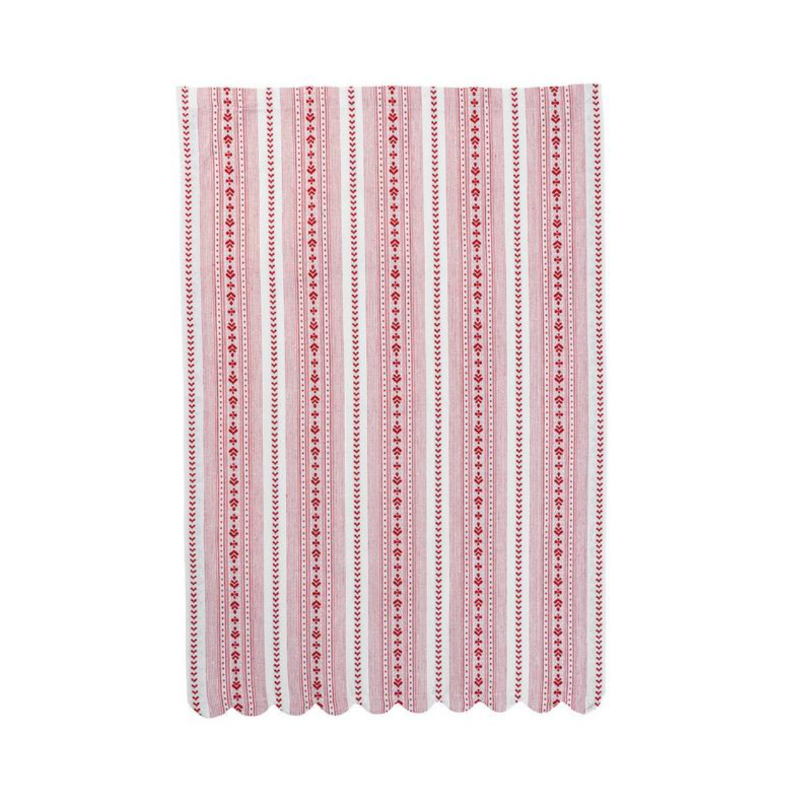 Villa Stripe Kitchen Towel, Set of 2 in Ruby