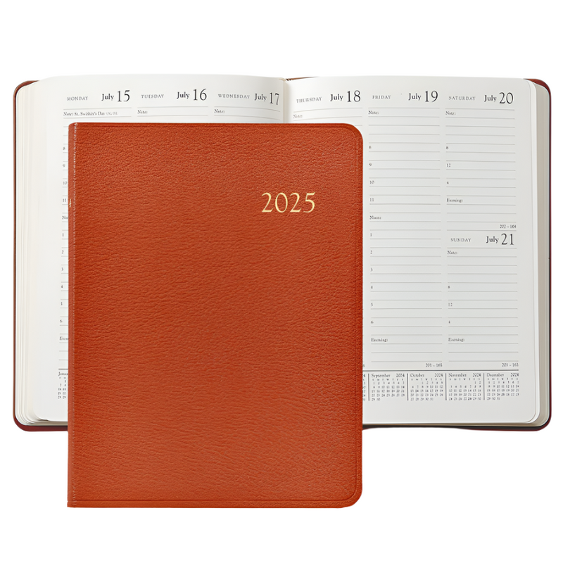 2025 Goatskin Leather Desk Diary