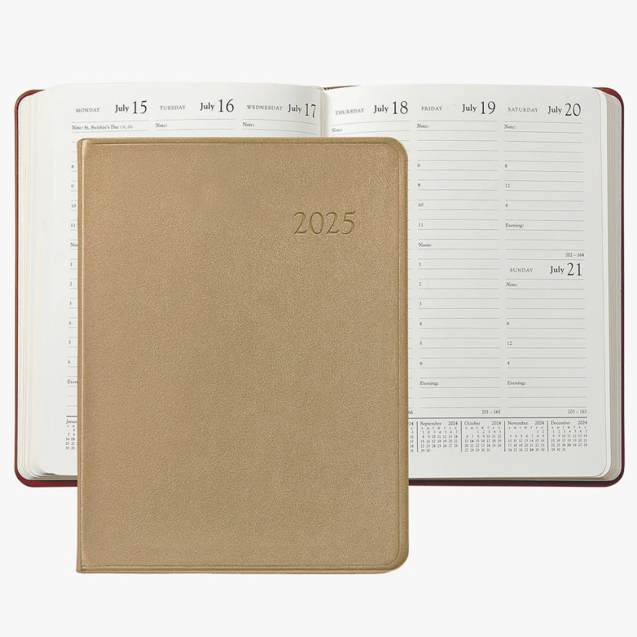 2025 Goatskin Leather Desk Diary