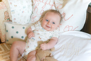 RL Baby x Riley Sheehey Cotton Bodysuit in Romantic Sampler