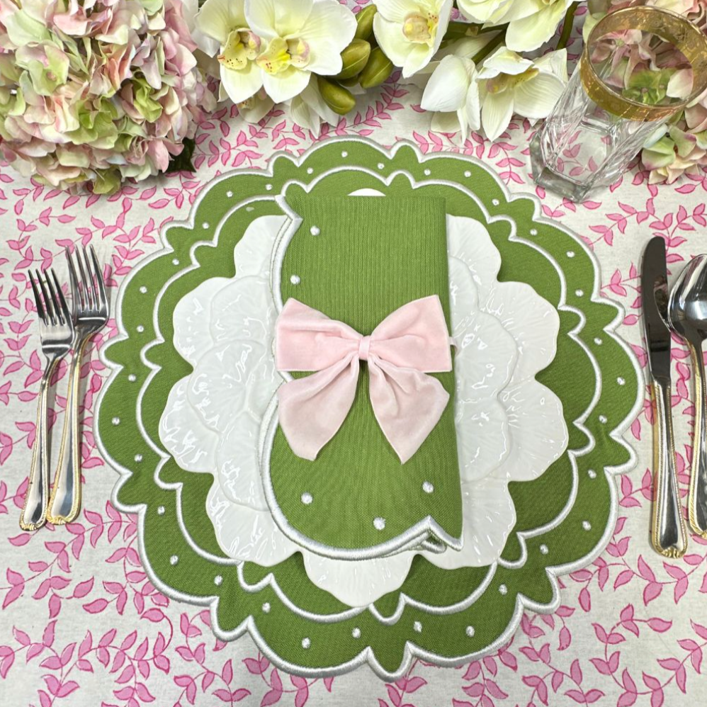 Pink Leaves Tablecloth