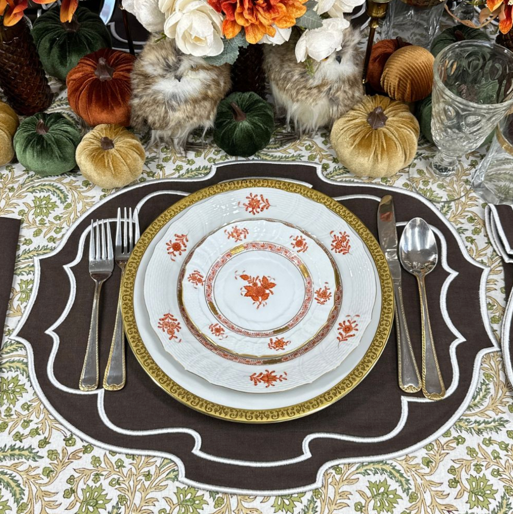 Studio Collection - Belle Placemat in Cocoa, Set of 4