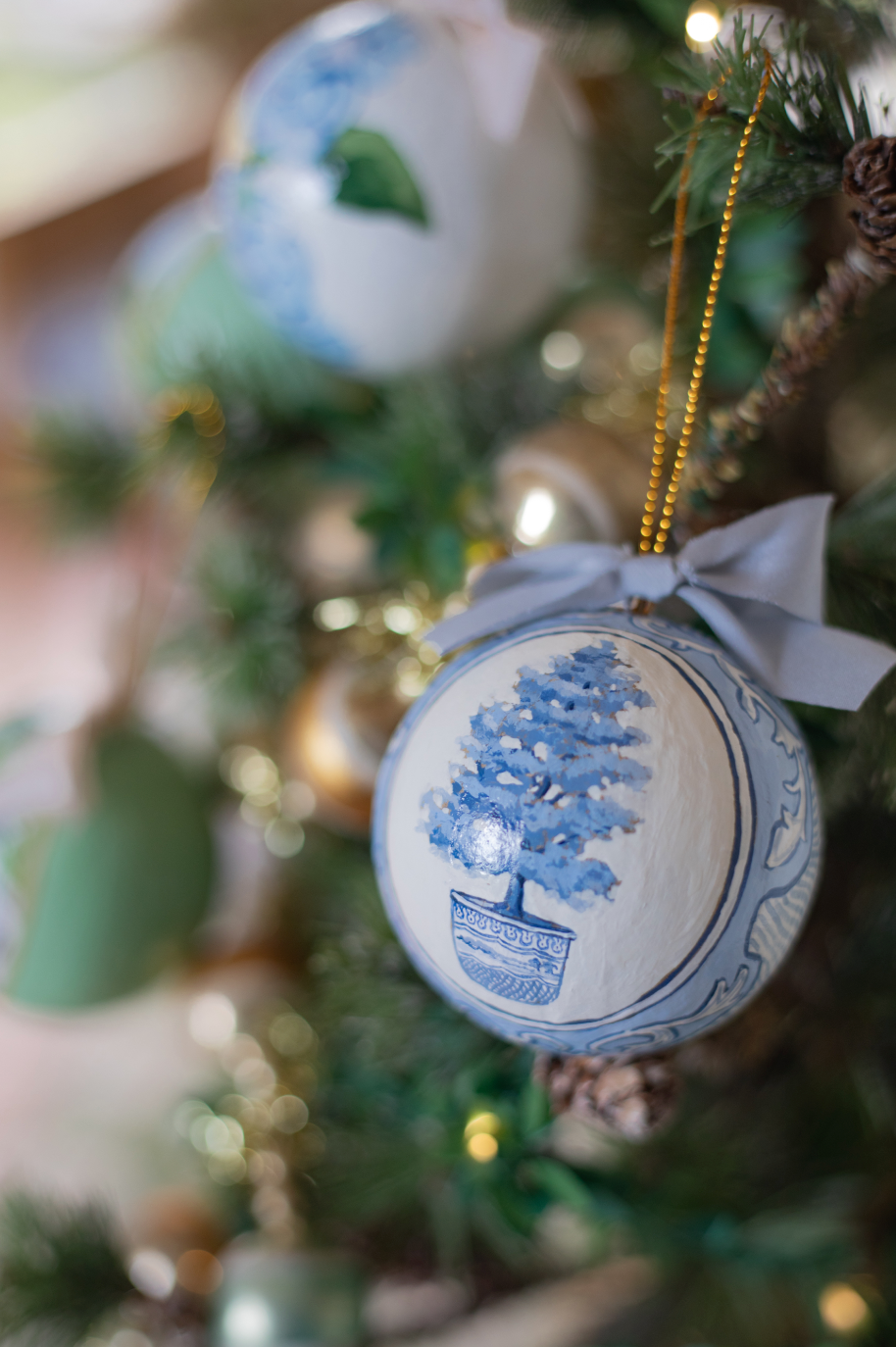 Meredith Hanson x Over The Moon Chinoiserie Tree Bauble