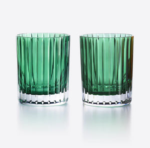 Harmonie Double Old Fashion Tumbler, Green Set of 2