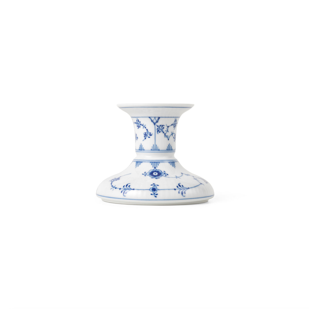 Blue Fluted Plain Candle Holder