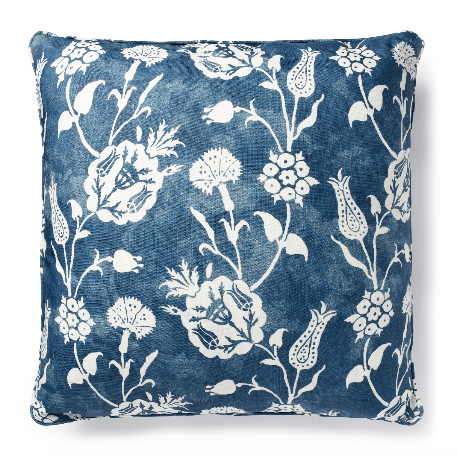 Printed Pillow in Pomegranate Reverse Blue