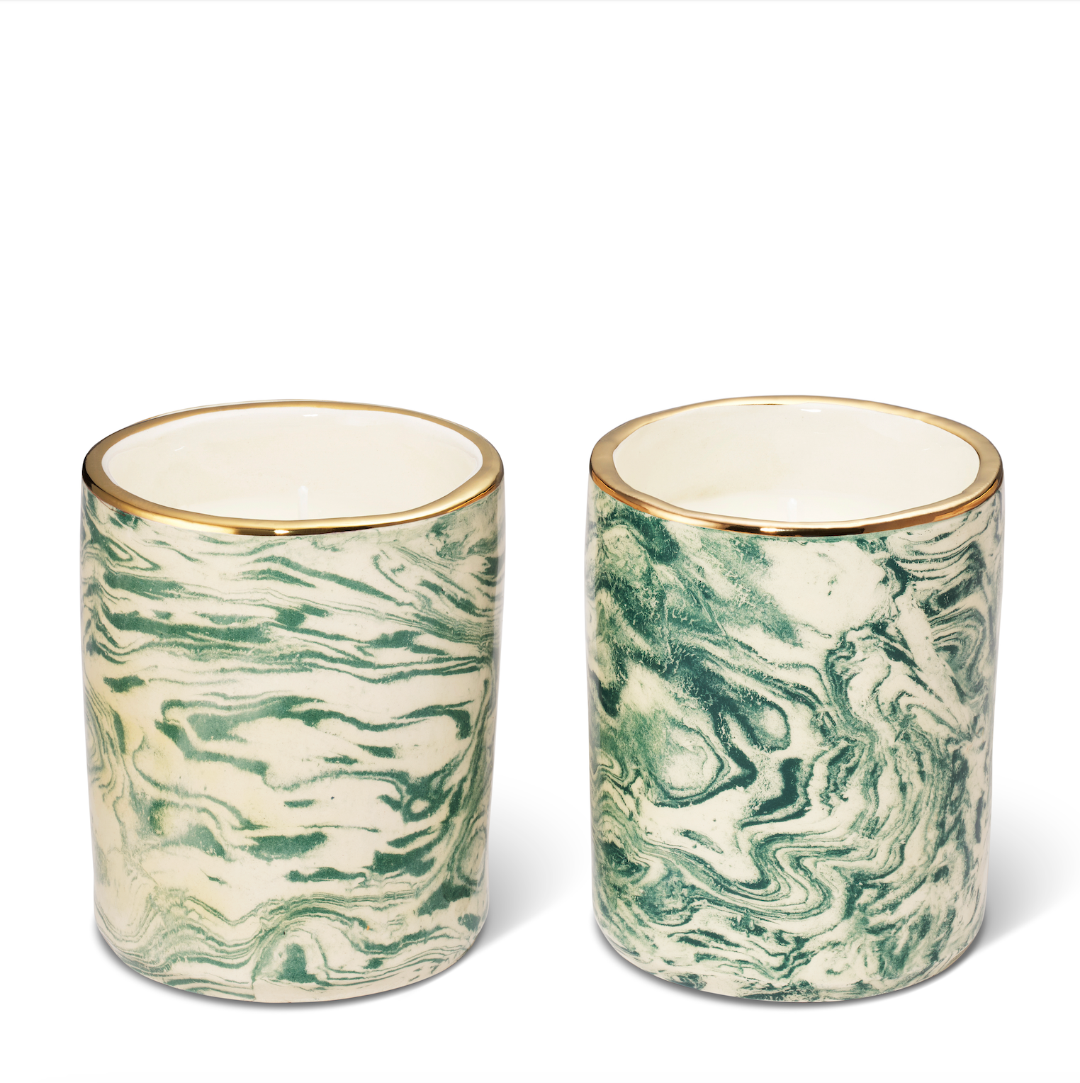 Sorrento Candle, Somerset Ivy, Marbleized Green