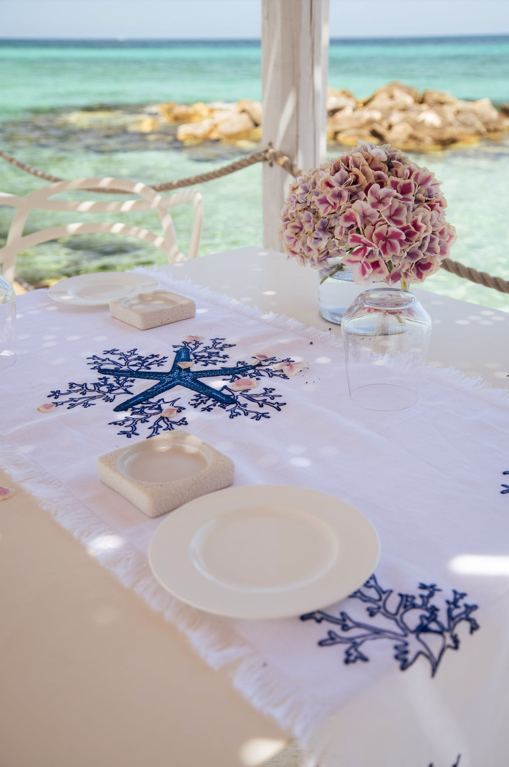 Blue Corallo Table Runner