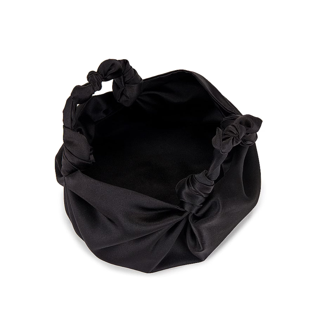 Black NLA Silk Knot Bag