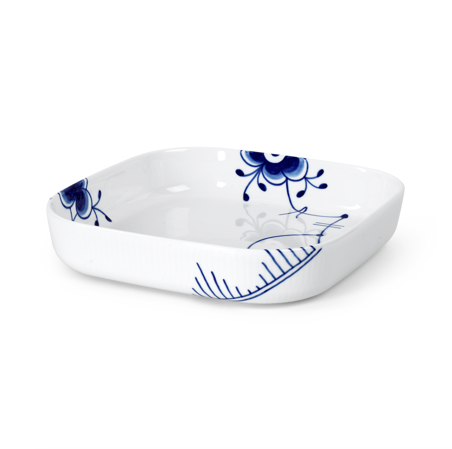 Blue Fluted Mega Ovenware Square 25cm 9.84"