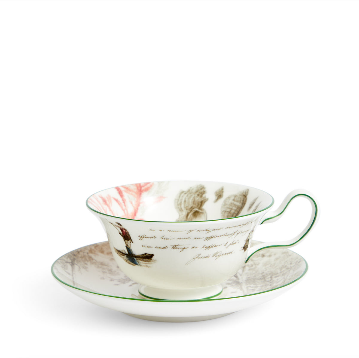 Darwin Voyage of the Beagle Tahiti Teacup Saucer Plate, Set of 3