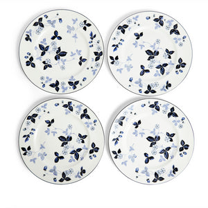 Wild Strawberry Inky Blue Dinnerware, Set of 15