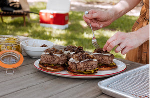 Serving Platter in Red Rim