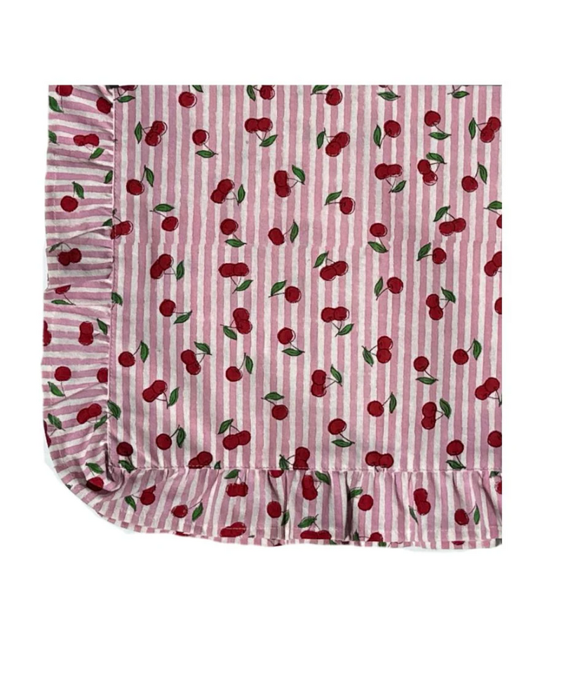 Ruffle Napkin in Cherry, Set of 4
