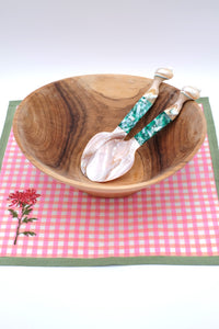 Seashell Serving Set in Green