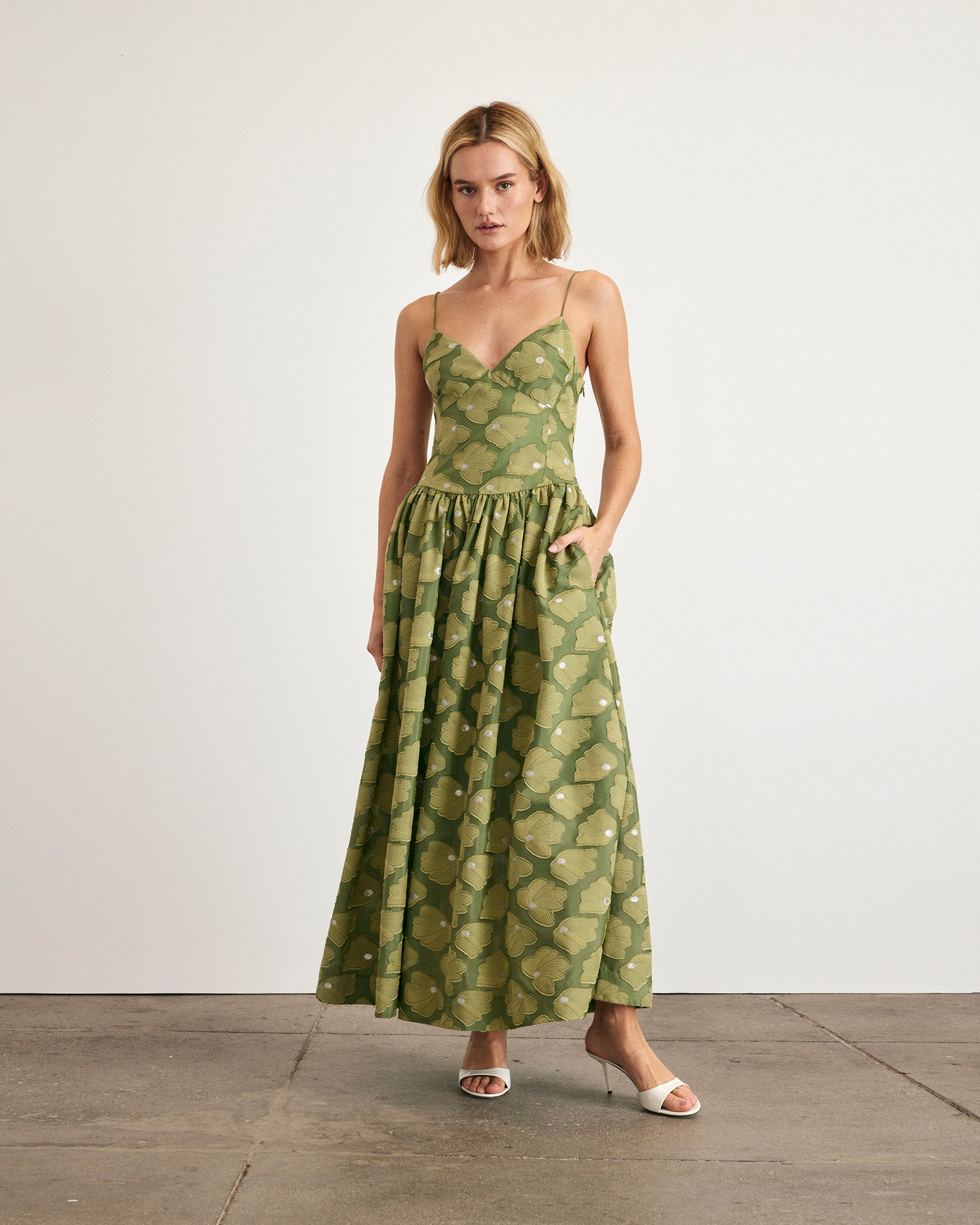 Serena Dress in Avocado