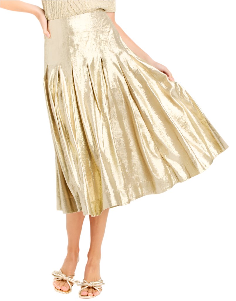 Seville Midi Skirt in Champagne