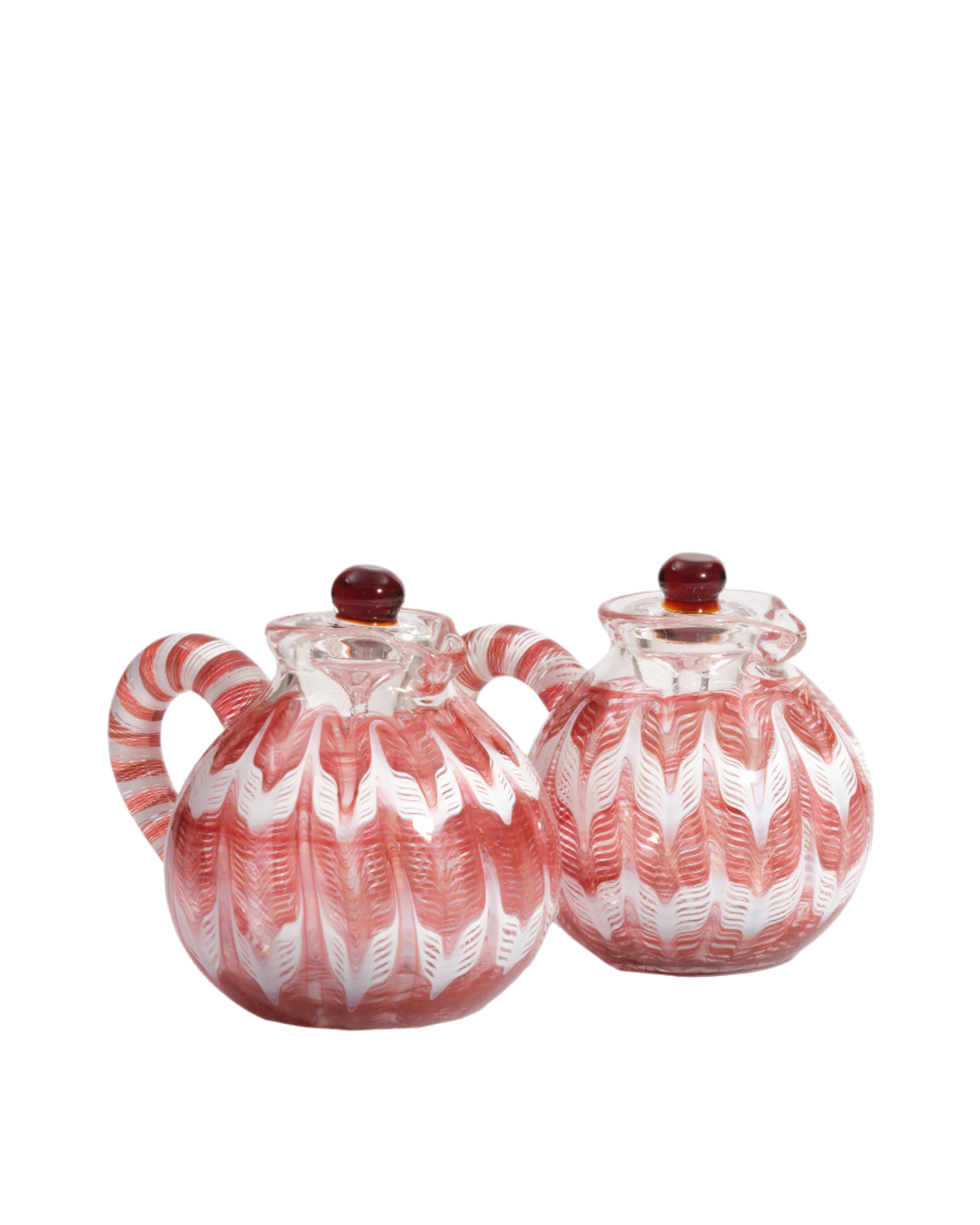 D'Ascoli Shaya Oil and Vinegar Set, Ruby, Set of 2