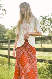 Suki Skirt in Aces Wild Red
