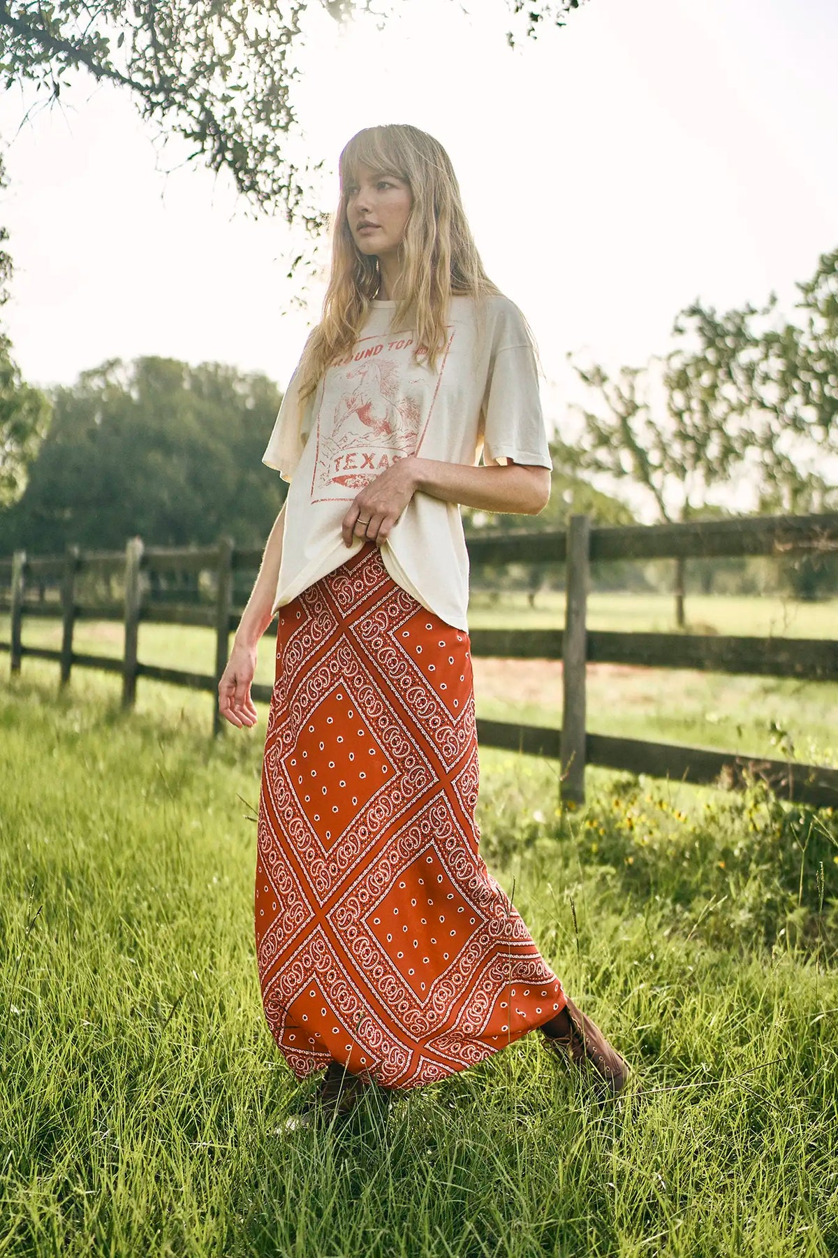 Suki Skirt in Aces Wild Red