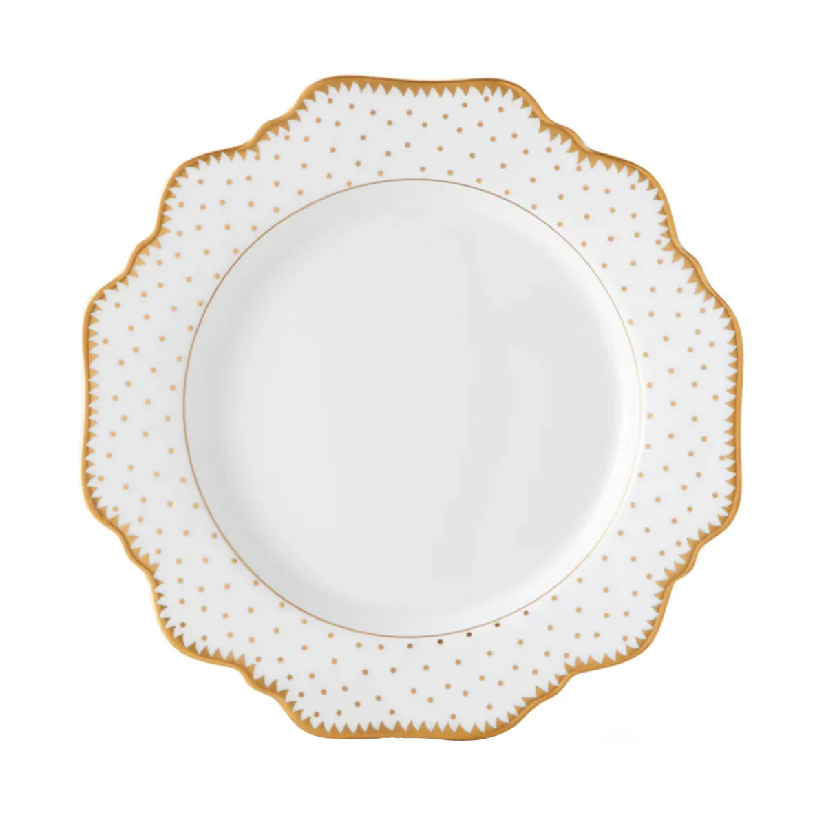 Simply Anna Antique Polka Dinner in White/Gold