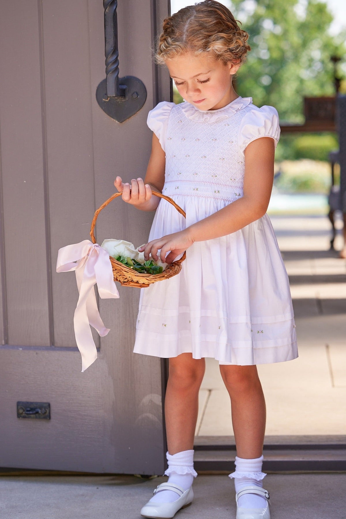 Smocked Claiborne Dress Rosebuds