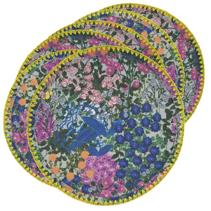 6 Round Placemats Pré Fleuri - Sophie Williamson Design