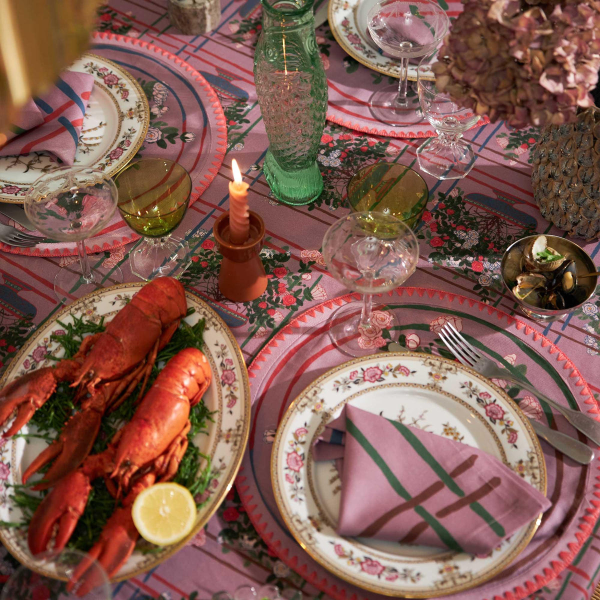 Tablecloth La Vie en Rose - Sophie Williamson Design