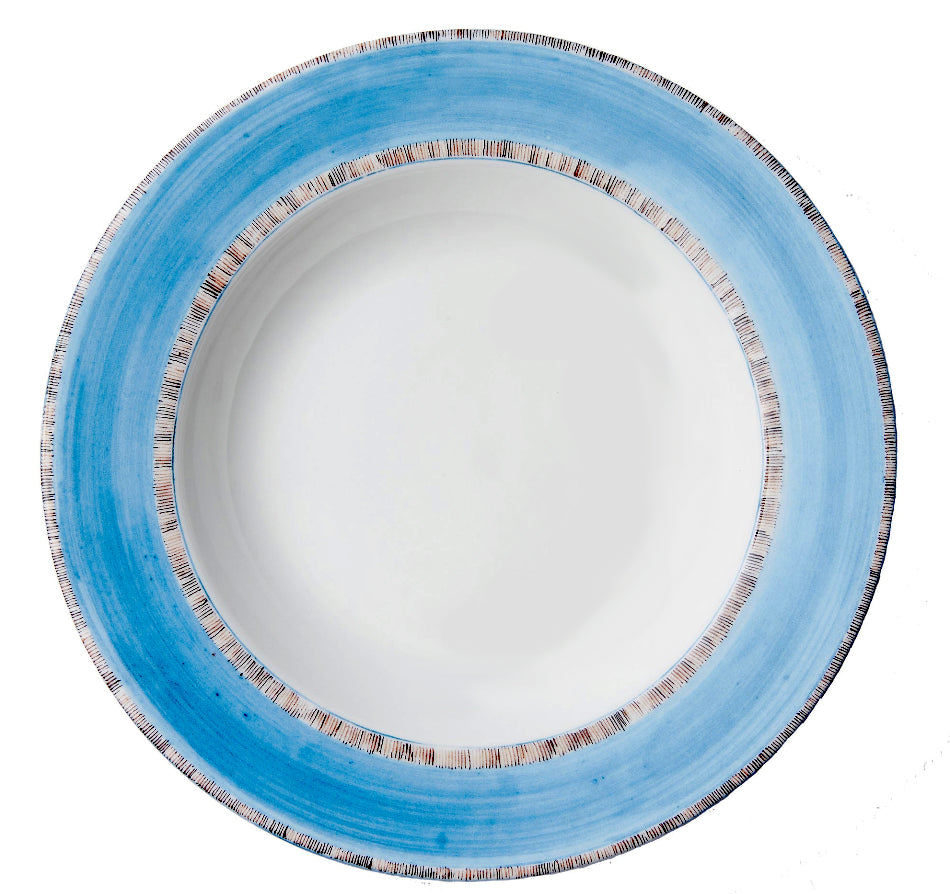 Blue Monkey Soup Plates, Set of 6