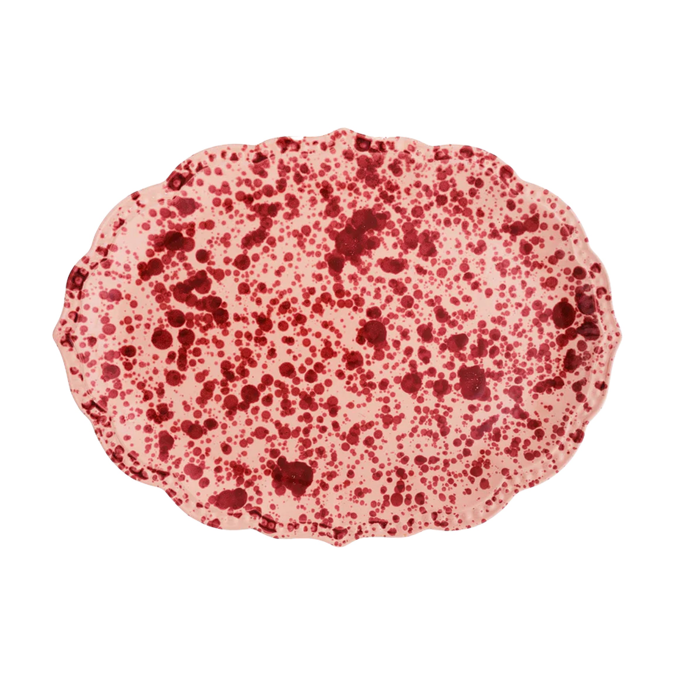 Speckled Serving Plate in Pink