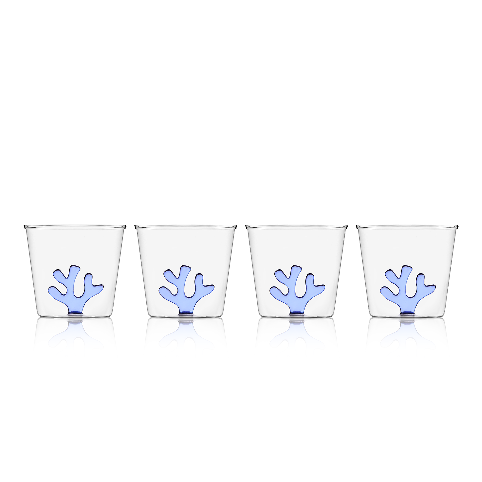 OTM Exclusive: Whimsical Tumbler Glasses in Blue, Set of 4