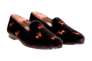 Men’s Stag Espresso Slippers