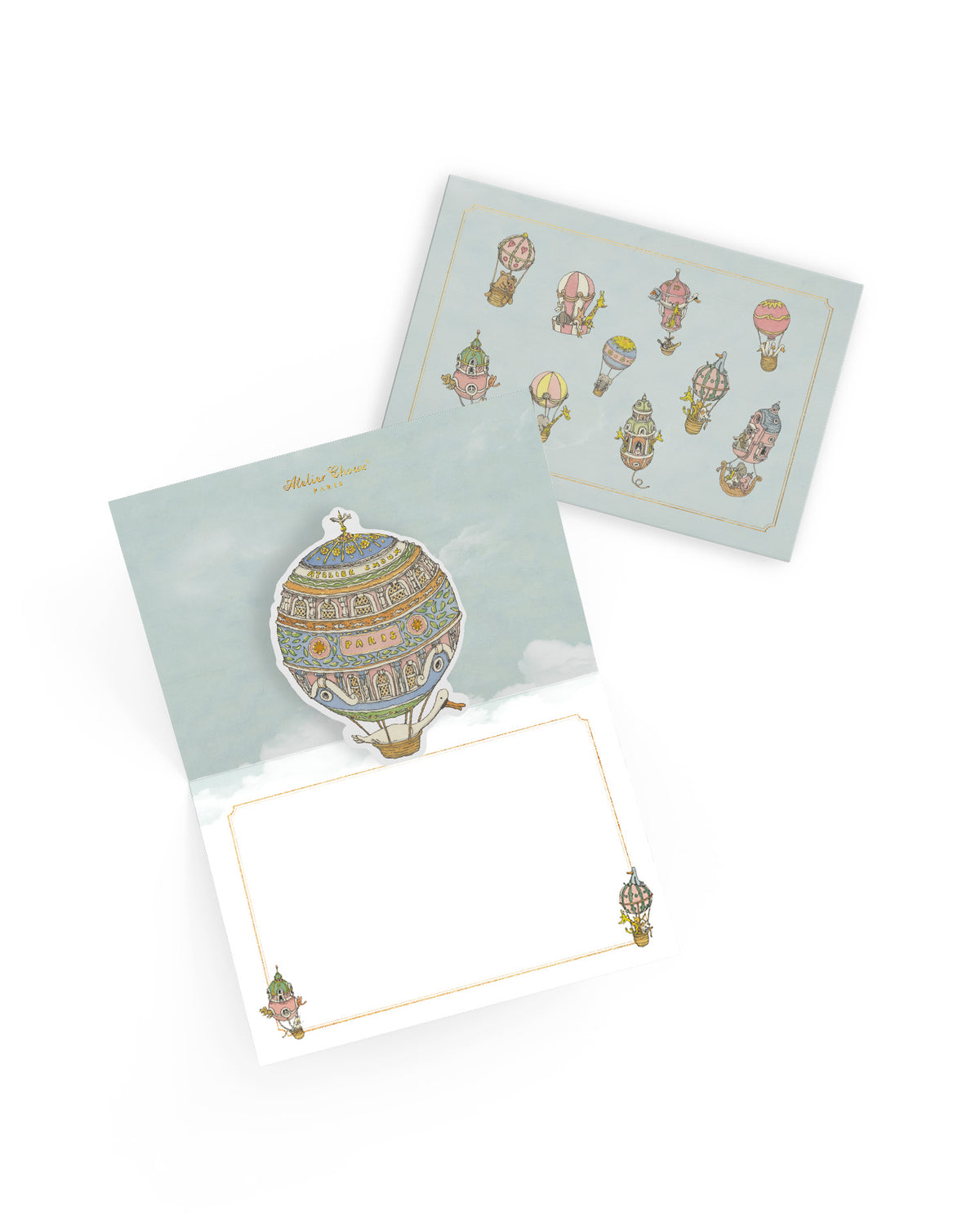 Hot Air Balloon Pop-Up Stationery Set