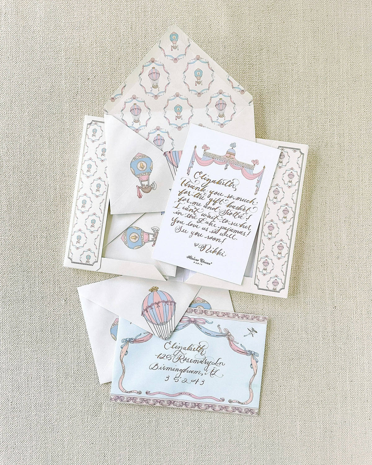 Renaissance Balloons Stationery Set